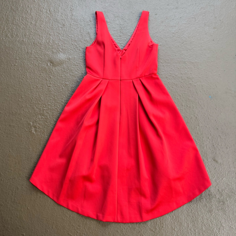 Forever New Red High Low A-Line V-neck Prom Cocktail Dress Size 6 - Picture 10 of 13